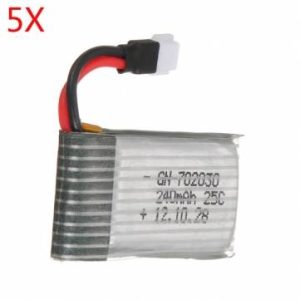 5 Batteries Li-Po 3.7V 240mAh pour UDI U816 U816A Hubsan X4