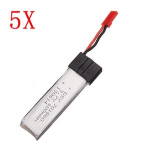 5 Batteries JST 3.7V 600mAh pour Wltoys V212 V222  V929 V949 V959