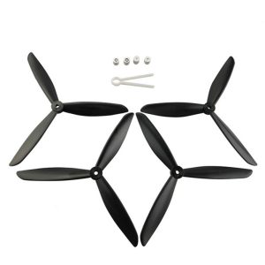 4 Hélices pour Hubsan H501S MJX B3 B2 B2C B2W Bugs 3 Bugs 2 – NOIR