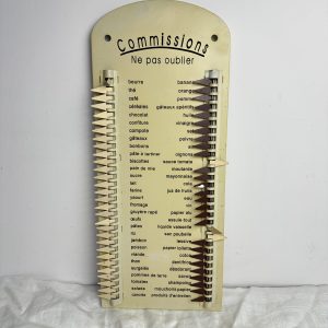 Mémo liste de courses vintage en métal