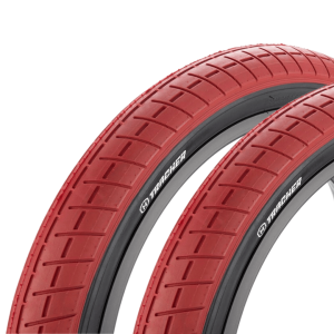 Paire de Pneus MISSION Tracker 20&Prime; x 2.40&Prime; Red / Black Wall