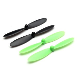 4 Hélices pour JJRC H6C H6D / Eachine H108C / Hubsan H107 (Noir/Vert)
