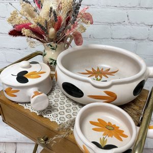 Lot de 3 saucières de service vintage poterie du Marais