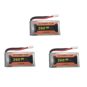 3 Batteries 3.7V 260mAh pour Eachine E010 E011 E012 E013 Furibee F36