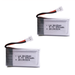 2 Batteries 3.7V 650mAh pour Syma X5C X5C-1 X5 X5SC X5SW JJRC H9D M68 K60 HQ-905 CX30