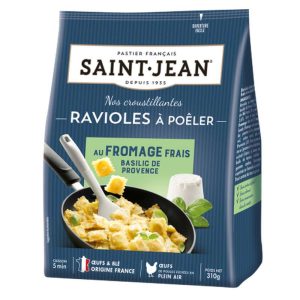 Ravioles à poêler au fromage frais et basilic de Provence, Saint Jean (310 g)