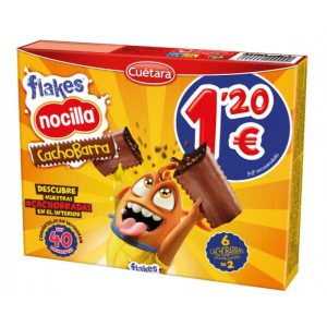 Cuétara Nocilla Flakes CachoBarra 12u.