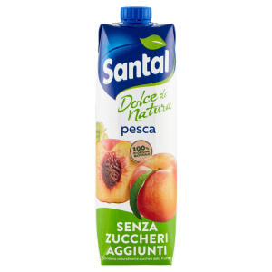 Parmalat Santal Succo di Frutta Pesca Dolce di Natura Jus de Fruits Zéro Pêche Zéro Sucre Ajouté Rafraîchissant 1Lt